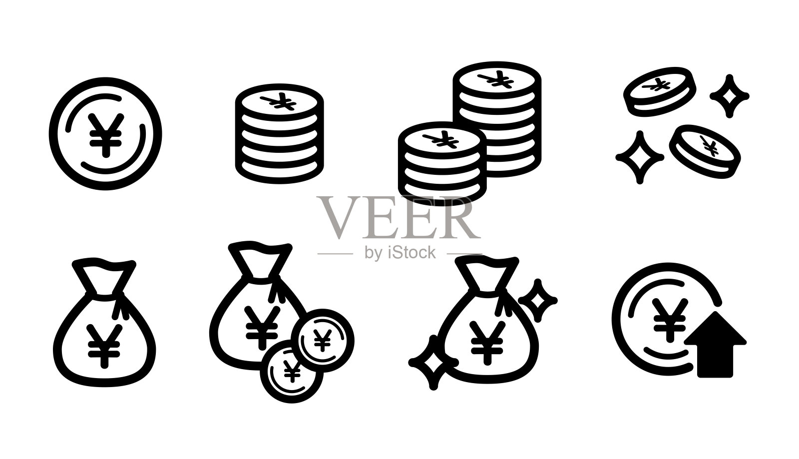 一组点相关的图标图标素材