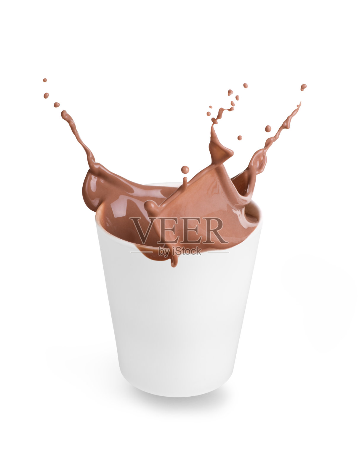 在玻璃杯里放一点可可照片摄影图片