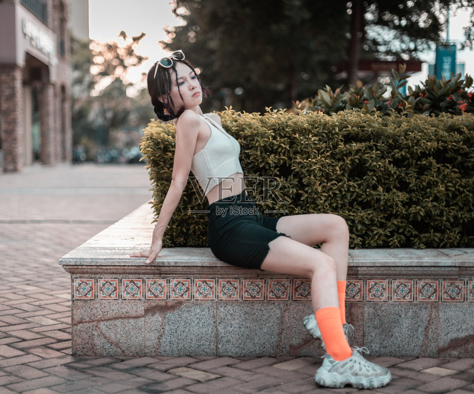 时尚的女孩照片摄影图片