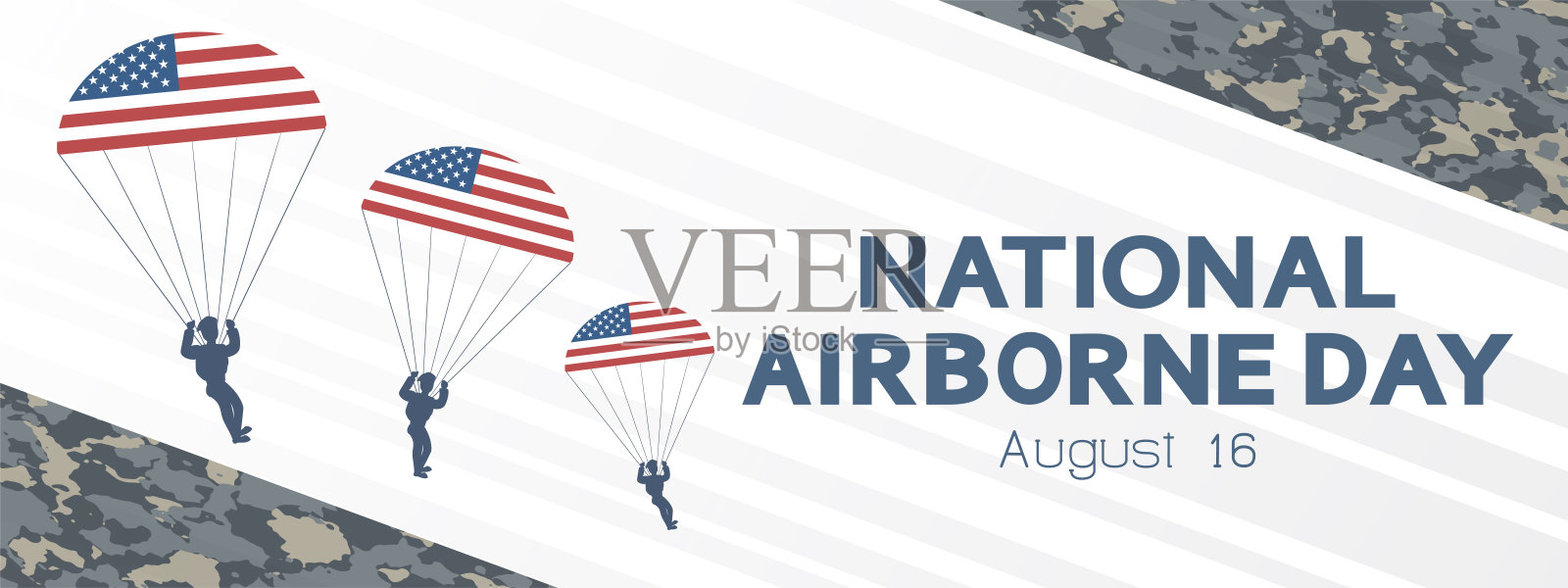 美国国家航空日的概念，横幅，贺卡。插画图片素材