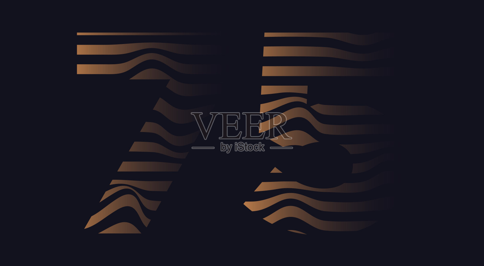 数字设置向量字体字母，现代动态豪华公寓设计为您的独特元素设计插画图片素材