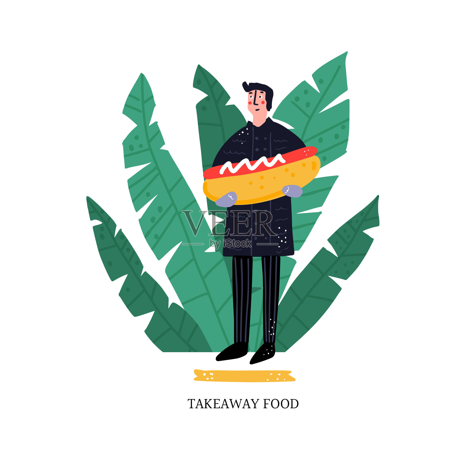 餐饮业新规。插画图片素材