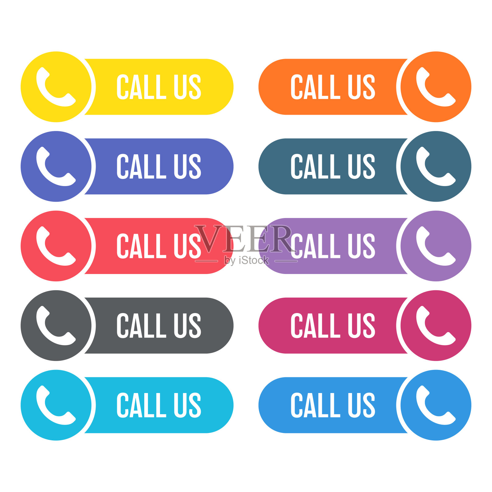 叫我们按钮矢量设计插图孤立的白色背景插画图片素材