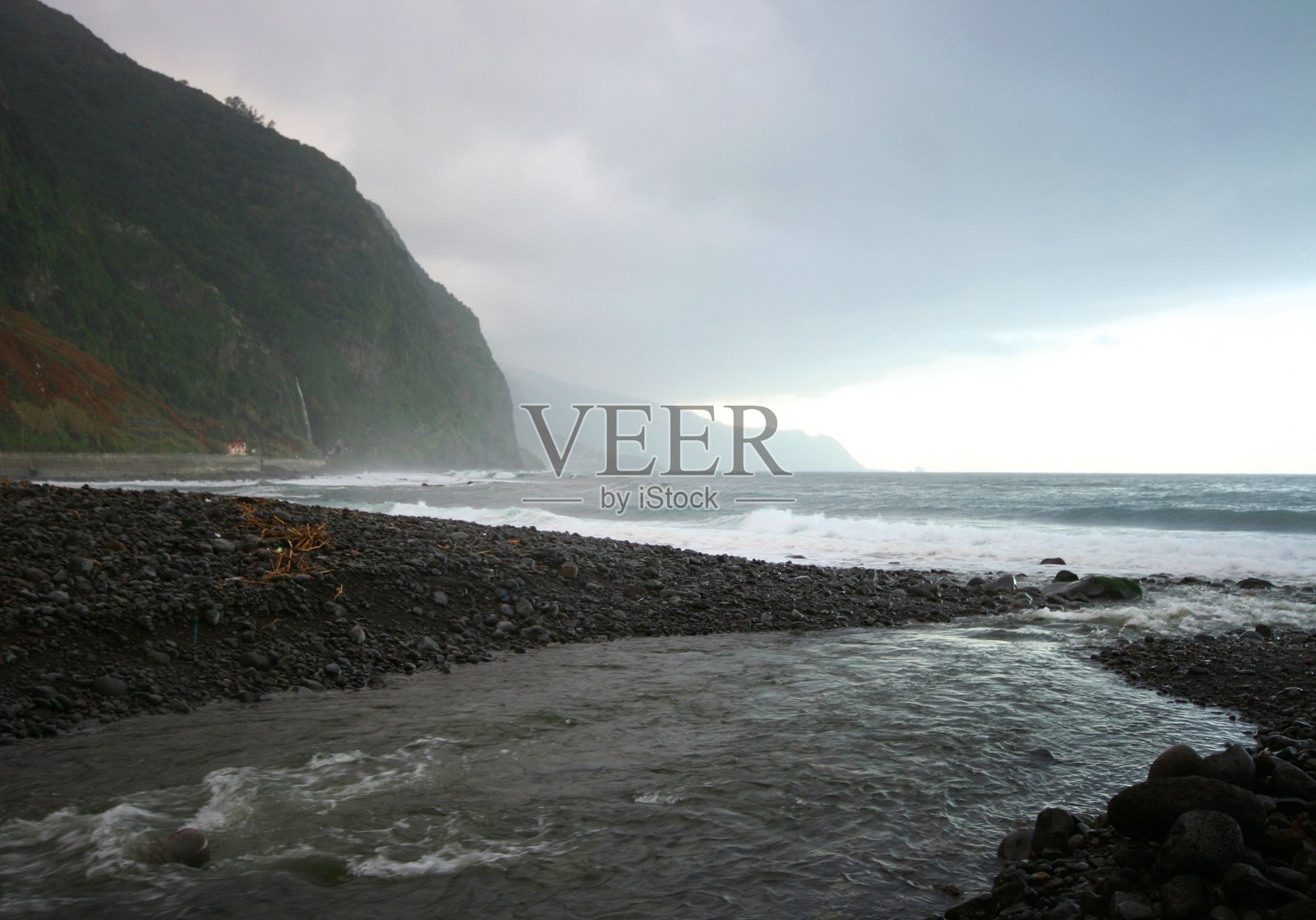 黑海滩-马德拉岛照片摄影图片