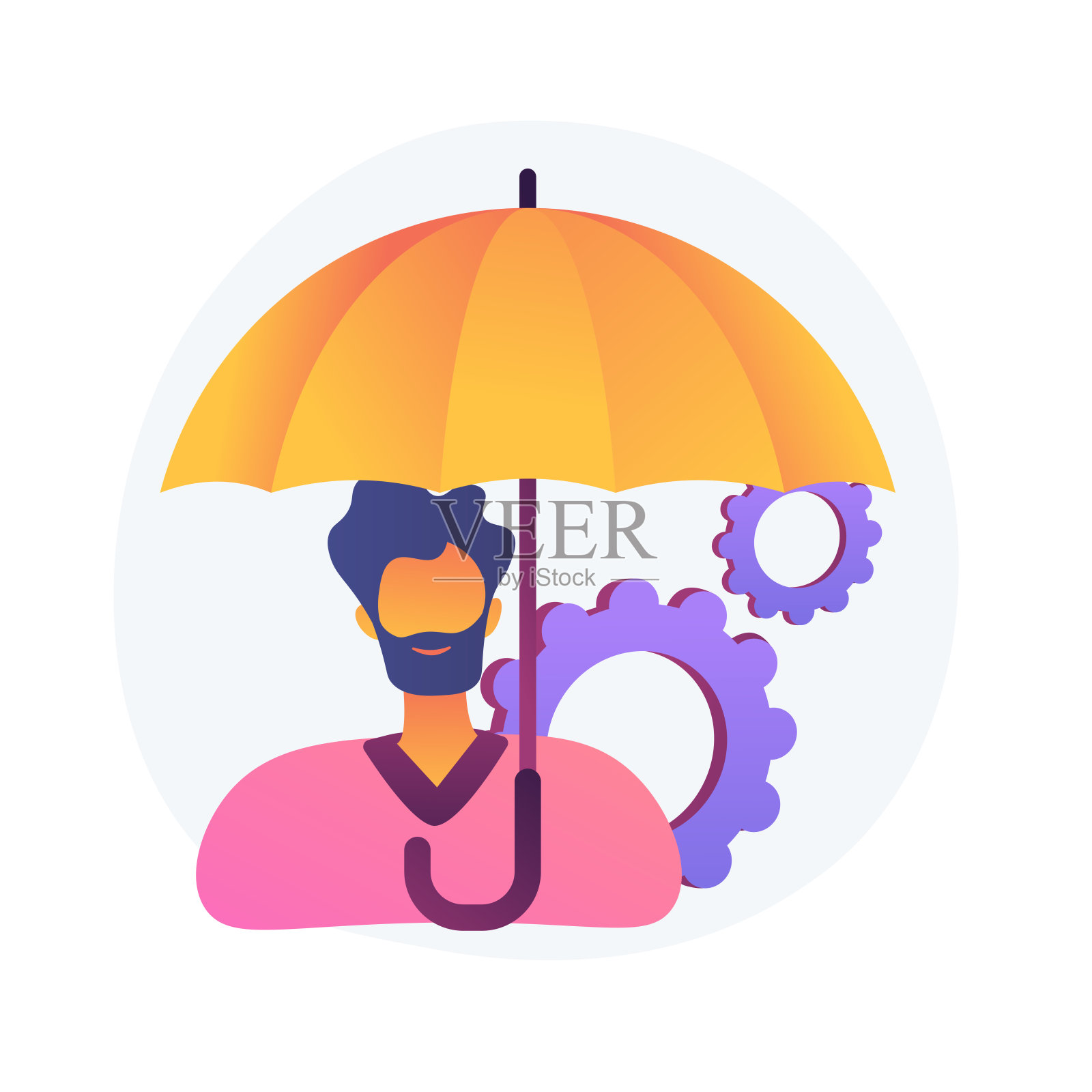 寿险矢量概念隐喻。插画图片素材