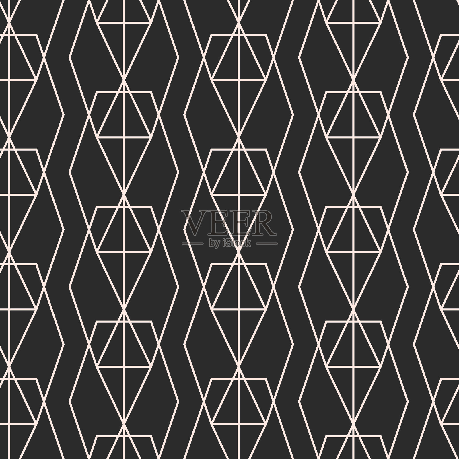 复古几何无缝图案插画图片素材