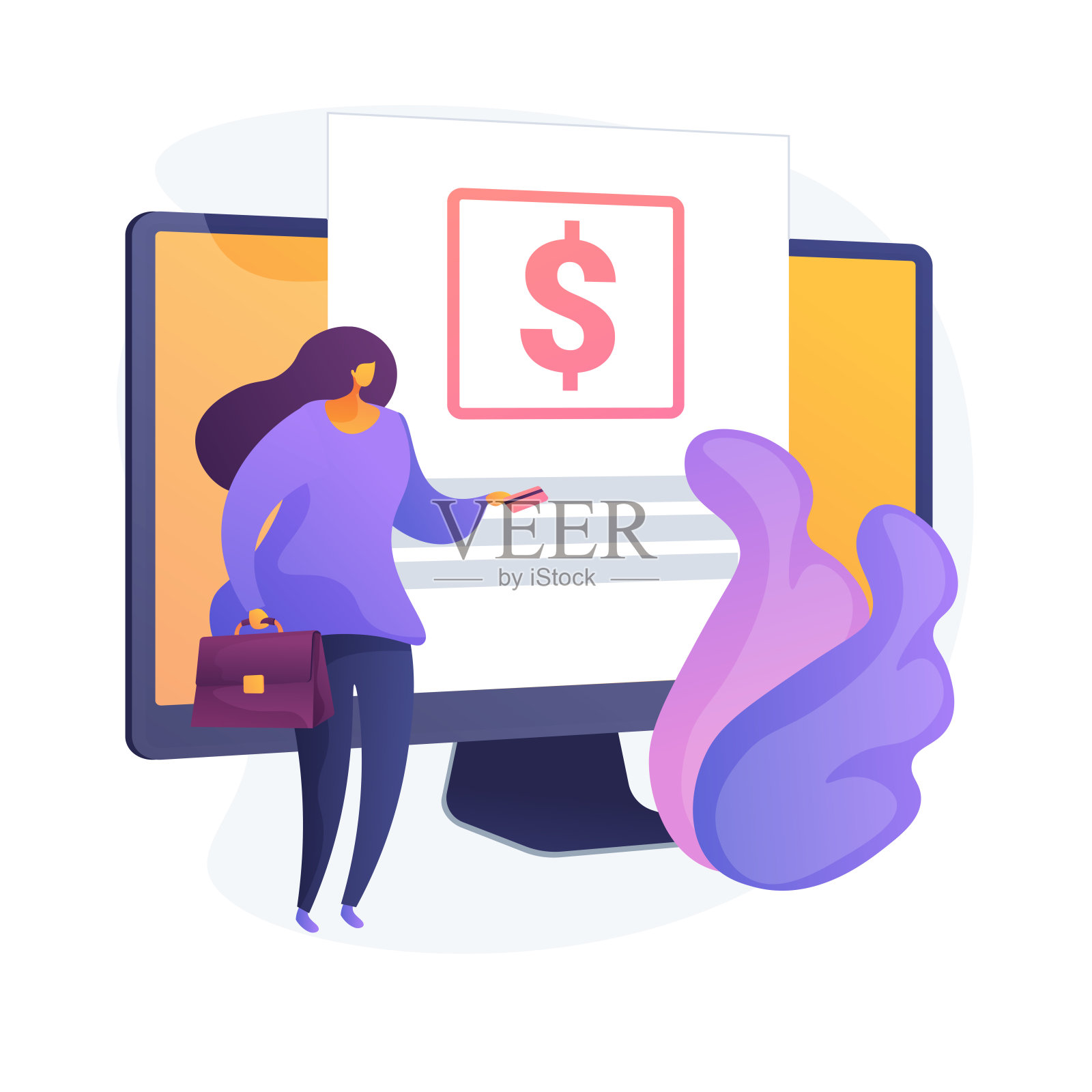 支付条款向量概念隐喻插画图片素材