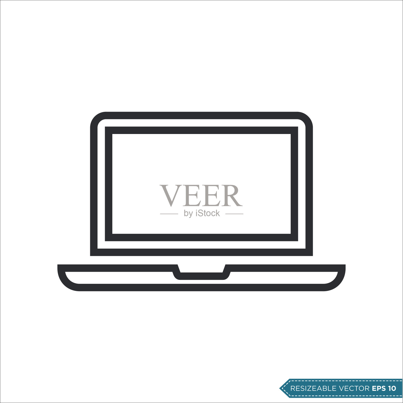 笔记本电脑笔记本图标矢量模板插图设计图标素材