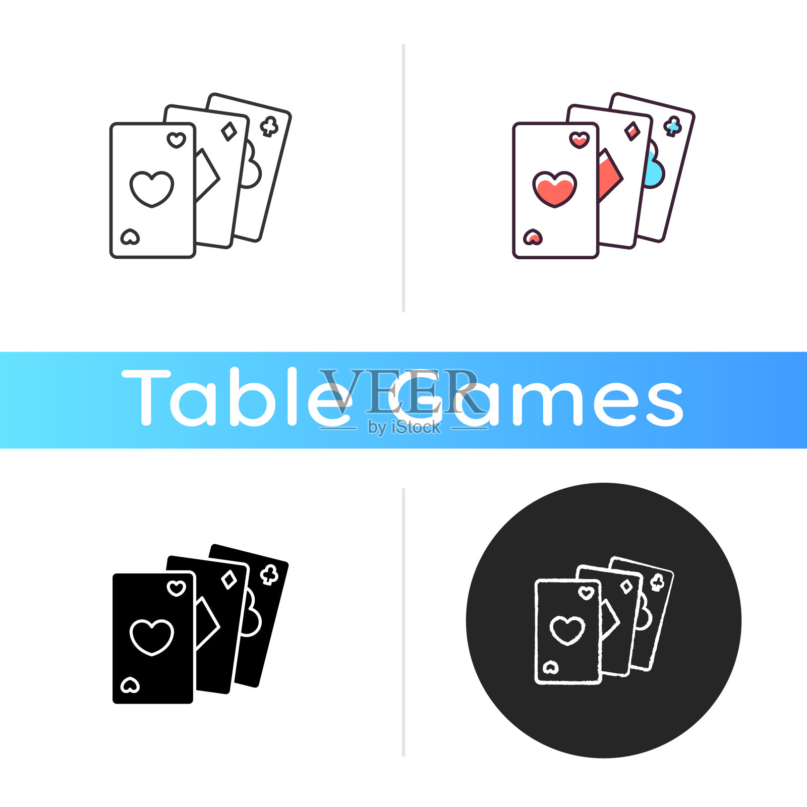 纸牌游戏图标插画图片素材