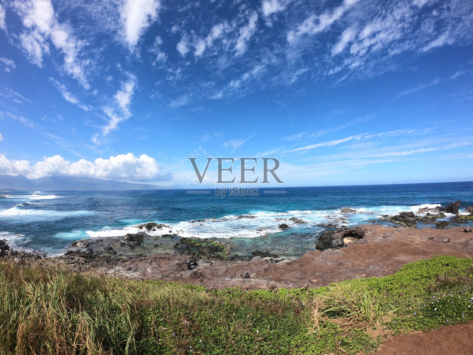 波和天空照片摄影图片