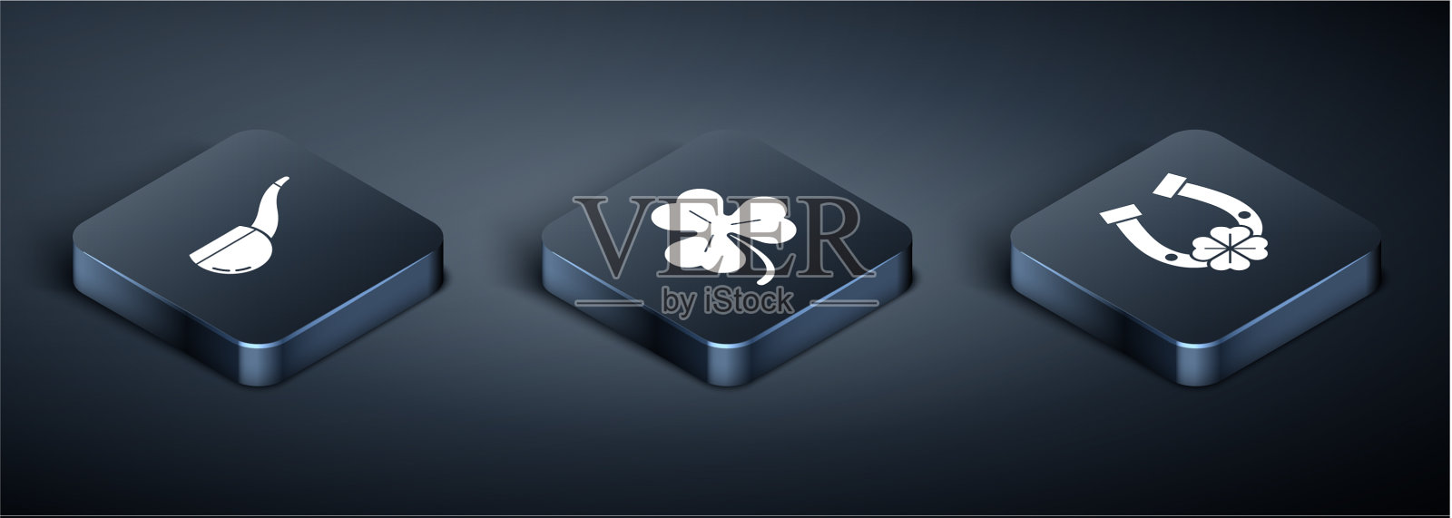 设置等距马蹄形烟管与四个图标素材