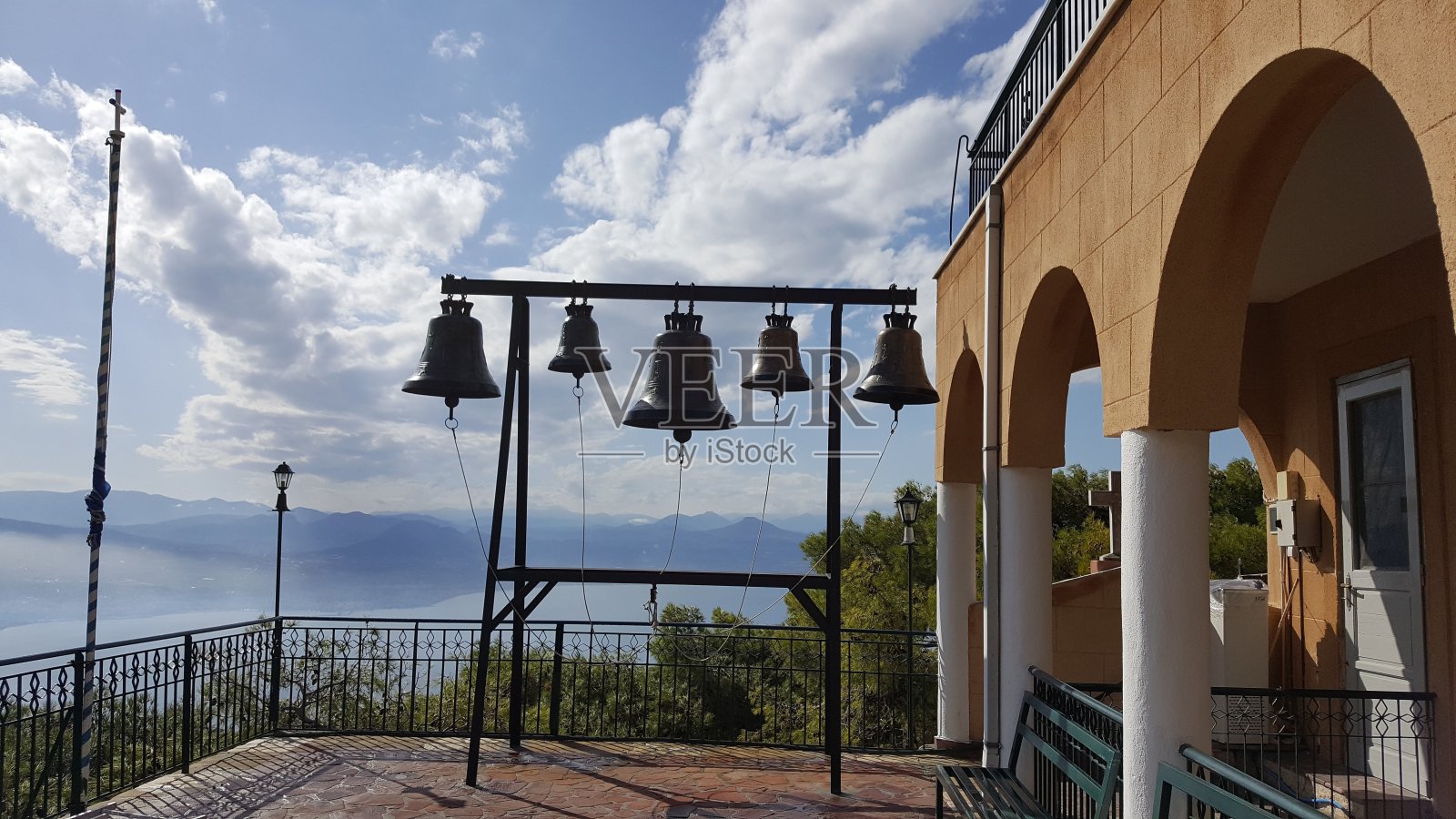 修道院在希腊照片摄影图片