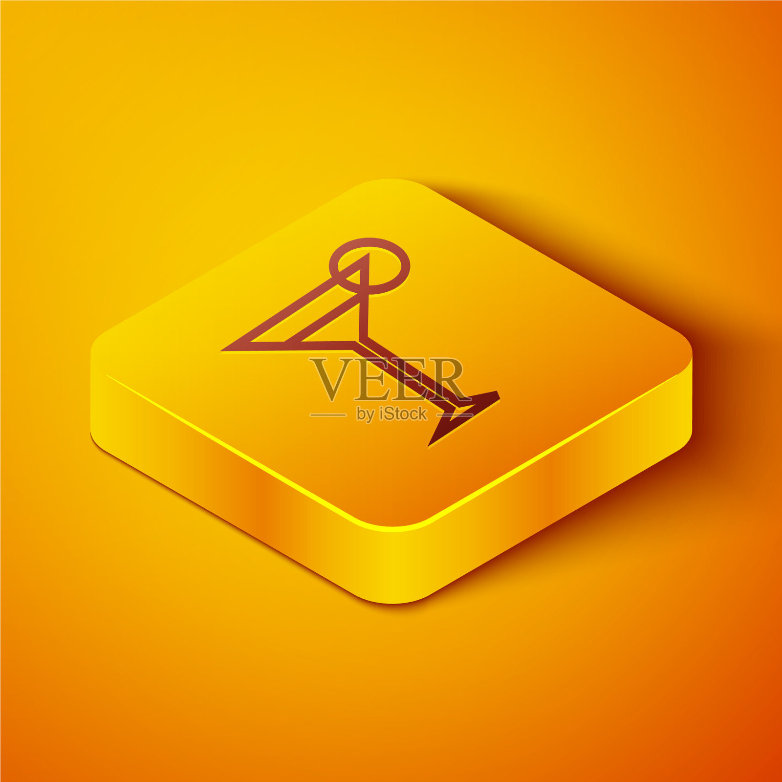 等距线马提尼玻璃图标隔离图标素材