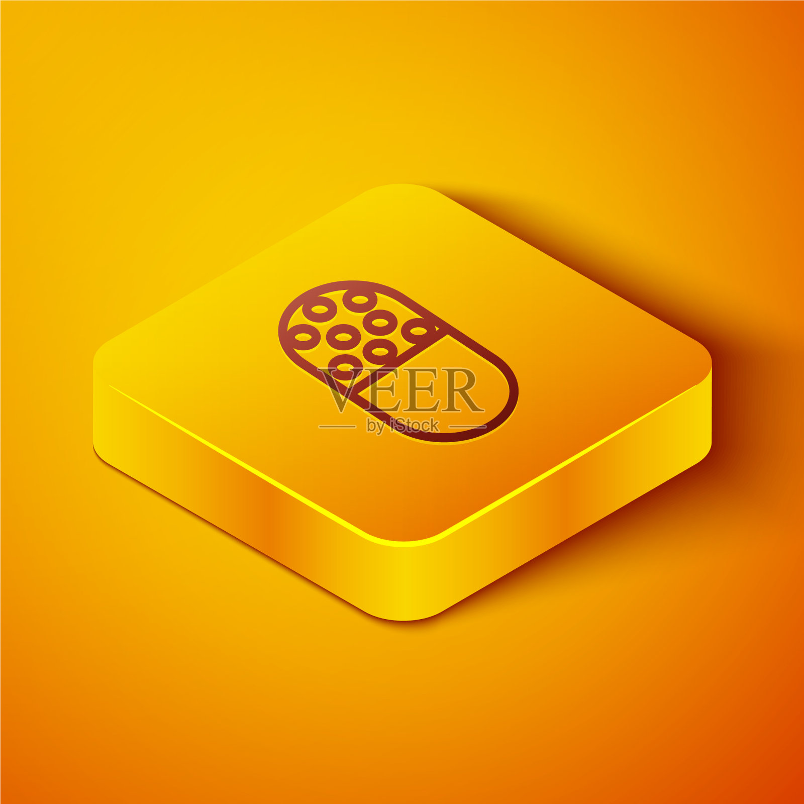 药丸或片剂图标的等距线图标素材