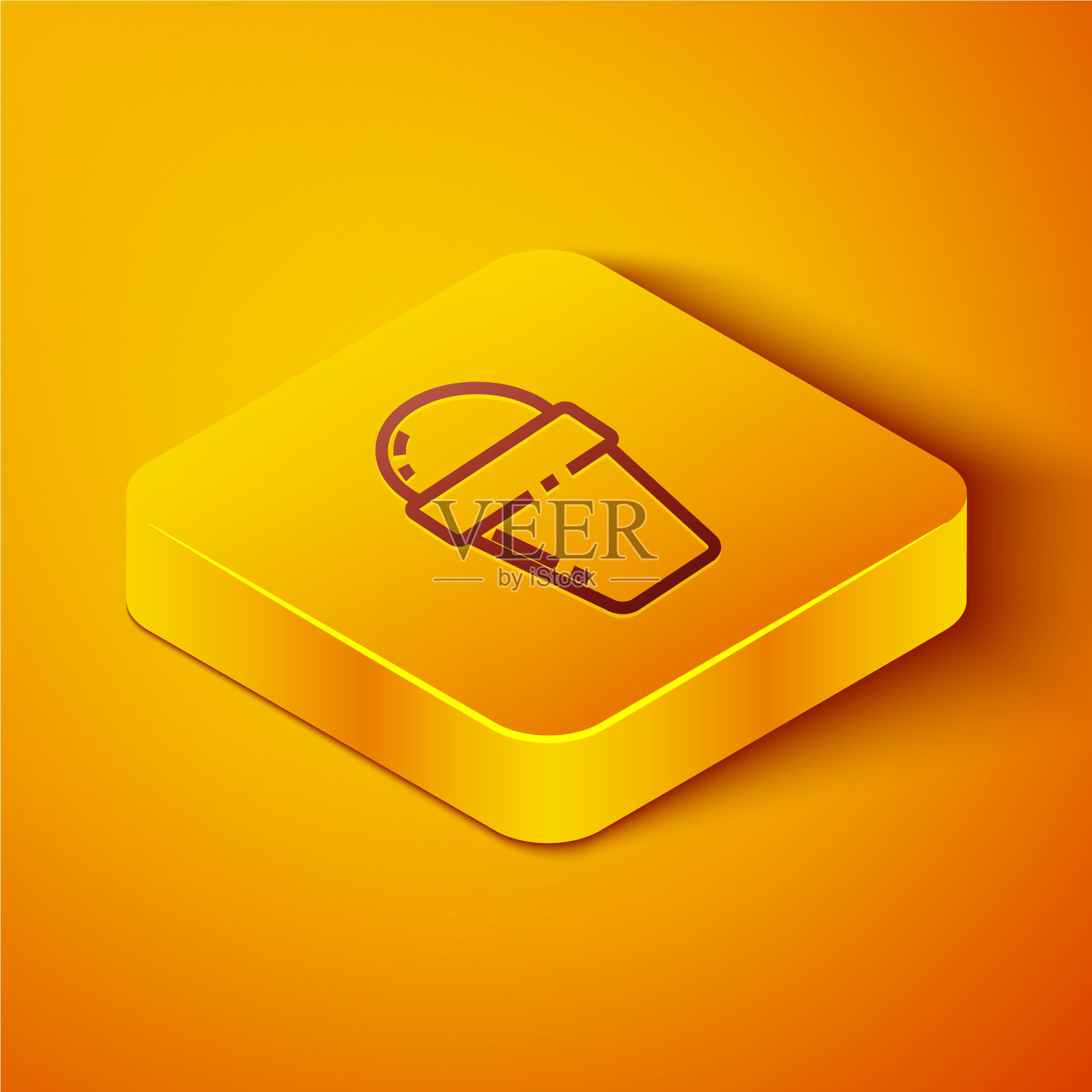 等距线冰淇淋在华夫蛋筒图标图标素材