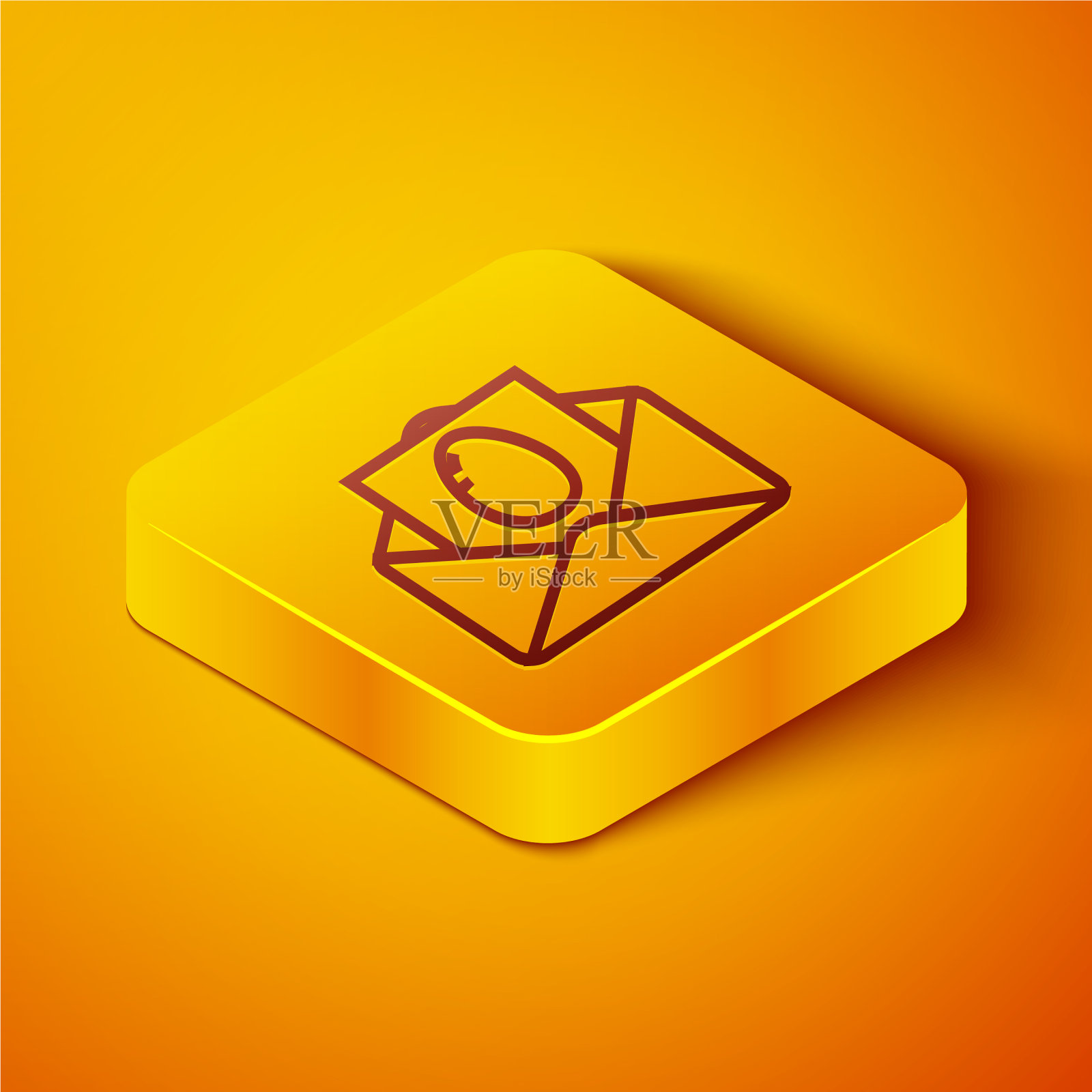 等距线贺卡与复活节快乐图标素材