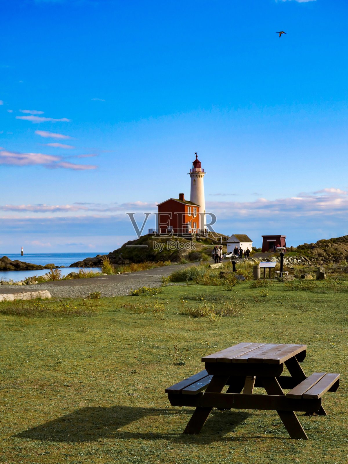 淡季中的菲斯加德灯塔照片摄影图片