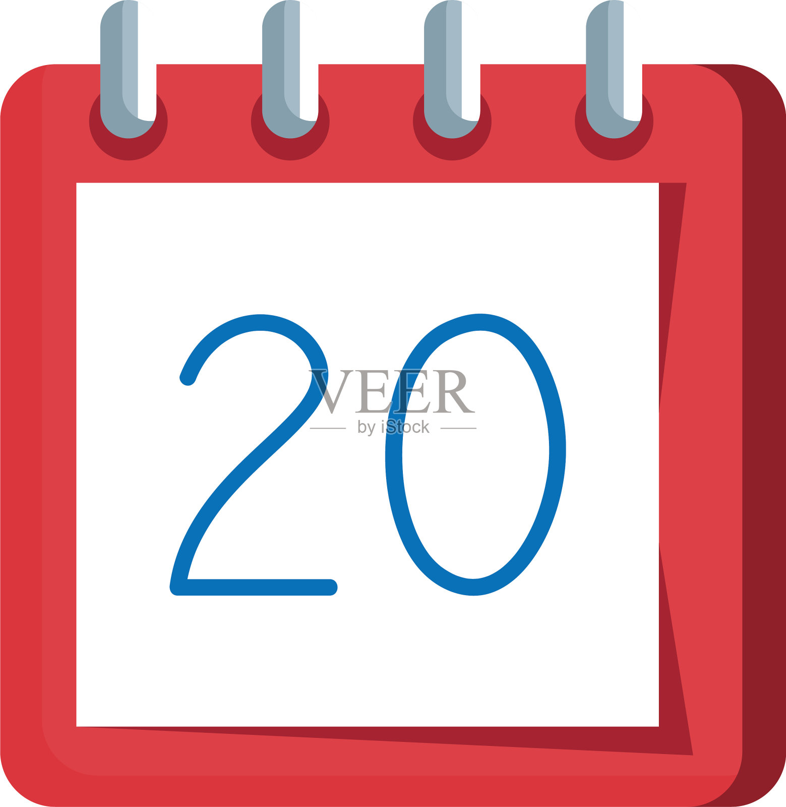 日历提醒日期与数字20设计元素图片