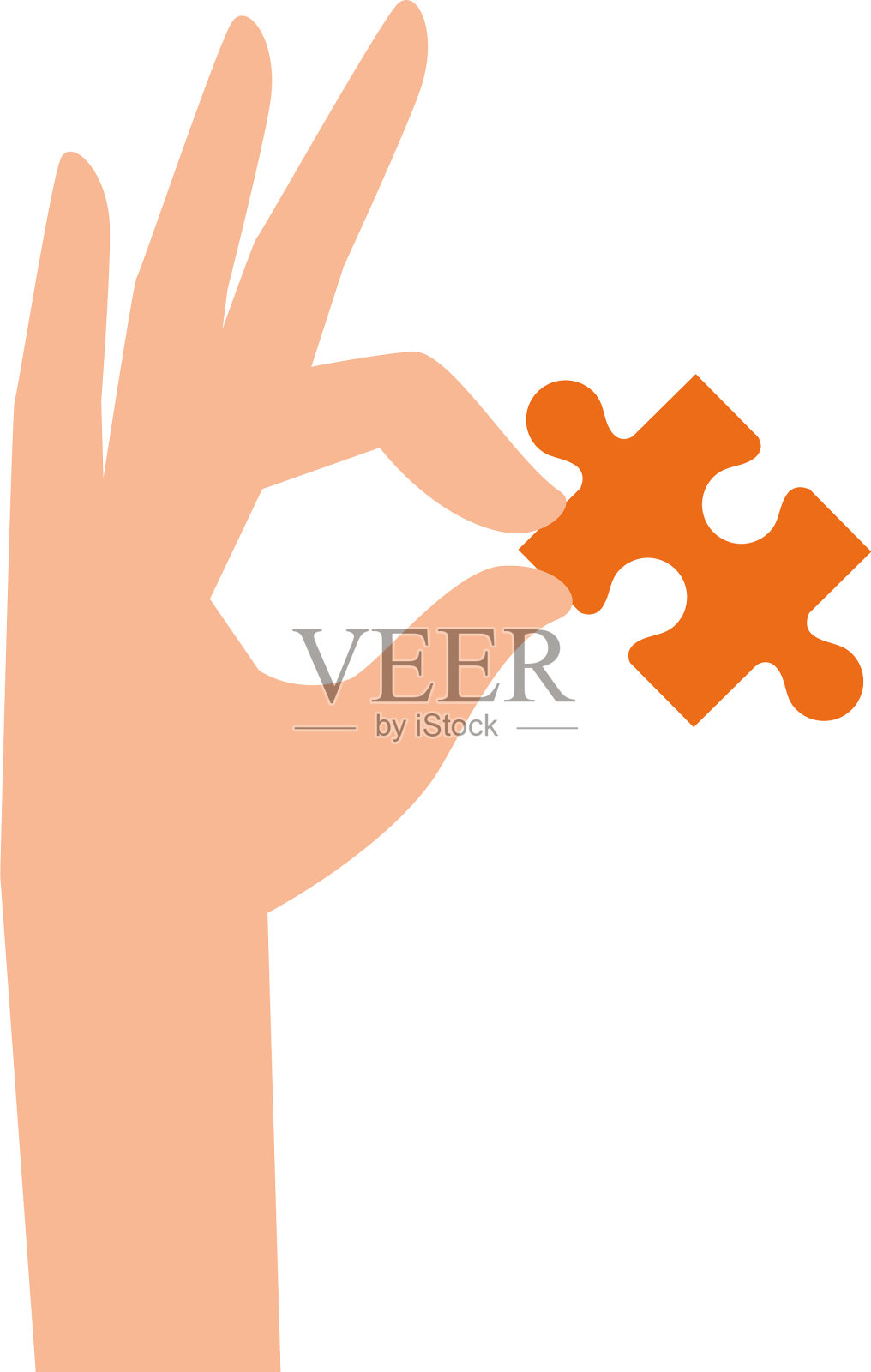 手与拼图块隔离图标图标素材