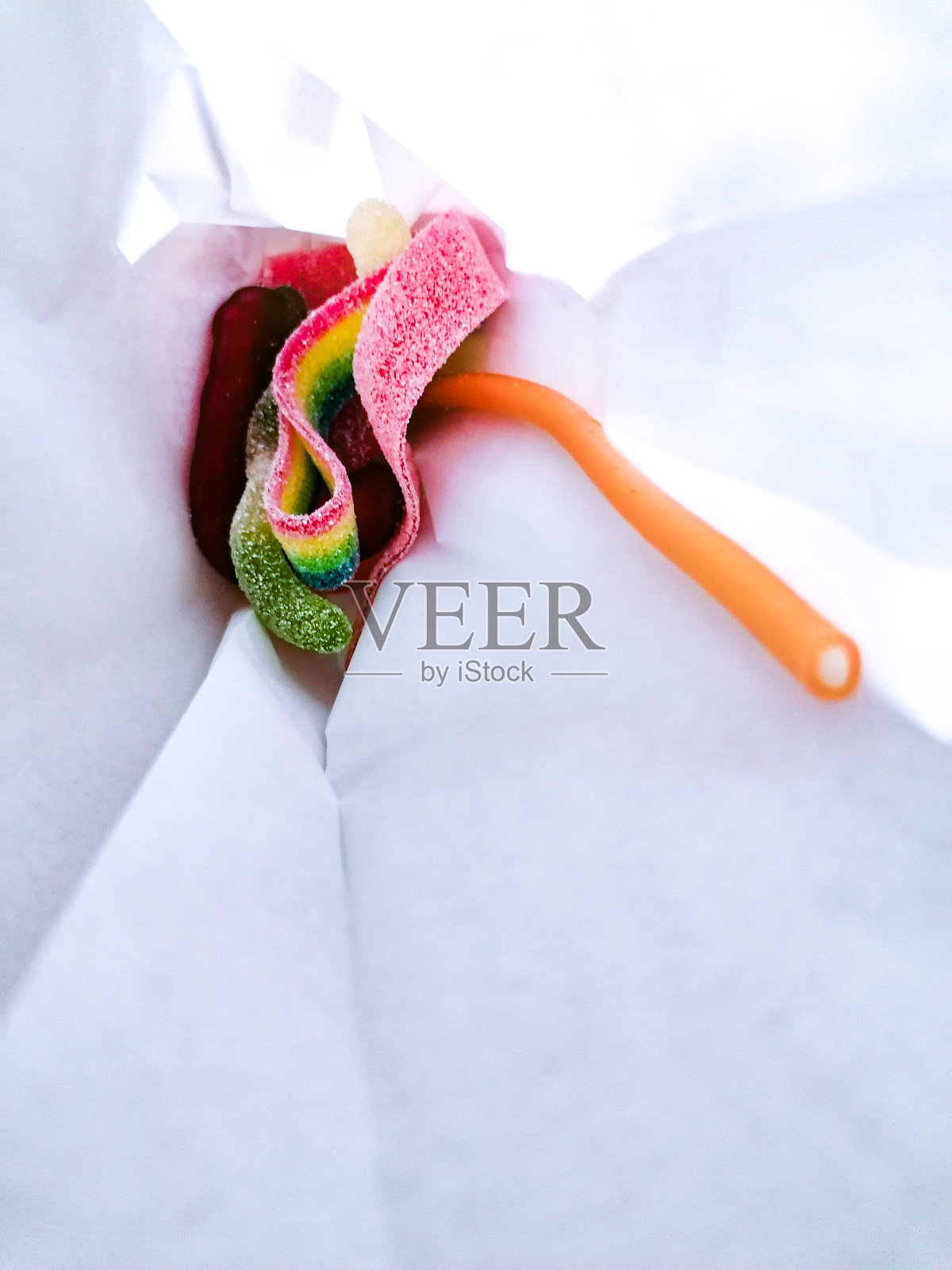 糖果装在袋子里照片摄影图片