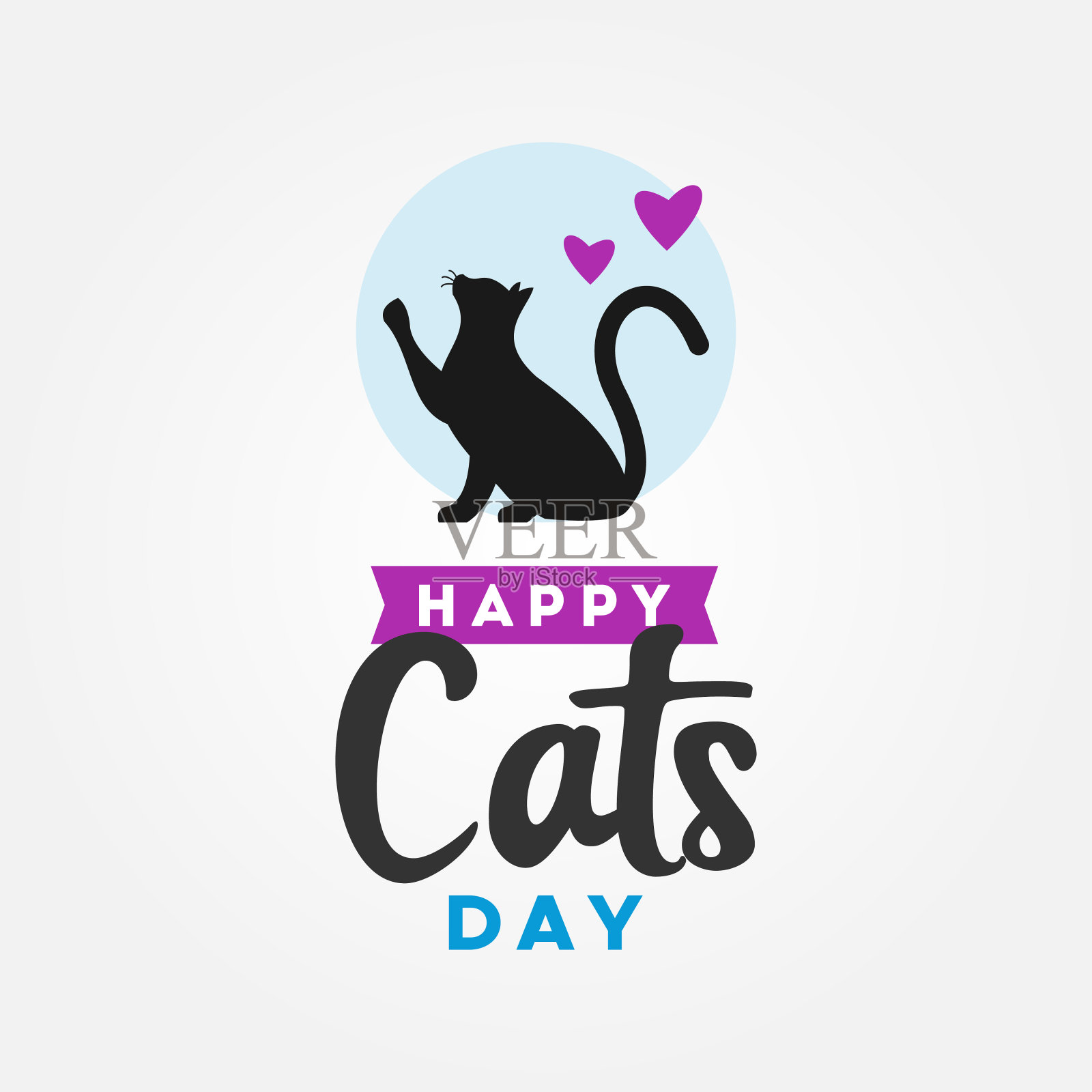 快乐猫日矢量设计插图庆祝时刻插画图片素材