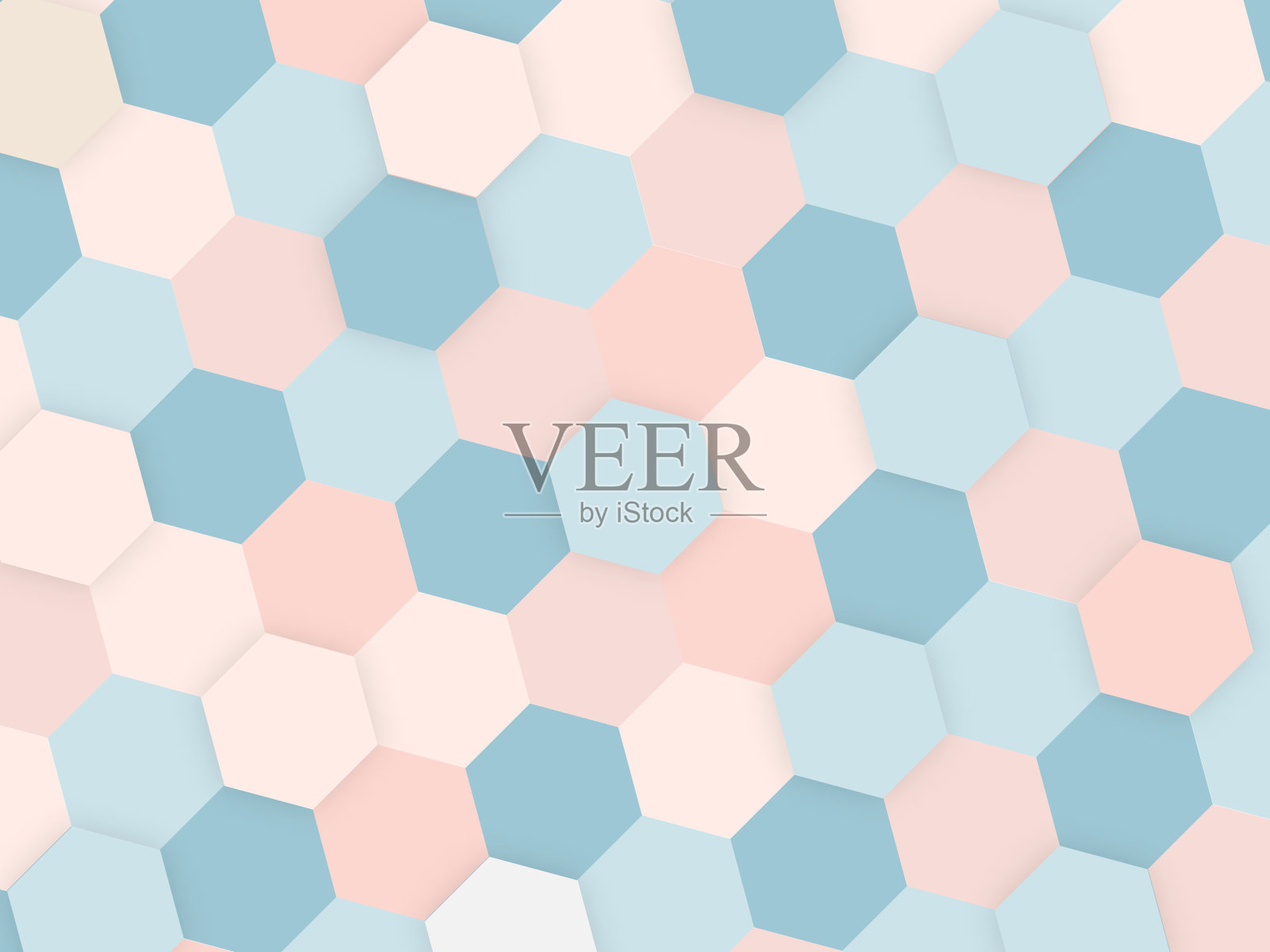 抽象几何或等距瓦蜂窝纹理彩色多边形或低聚矢量技术的概念背景。EPS10插画风格设计。插画图片素材