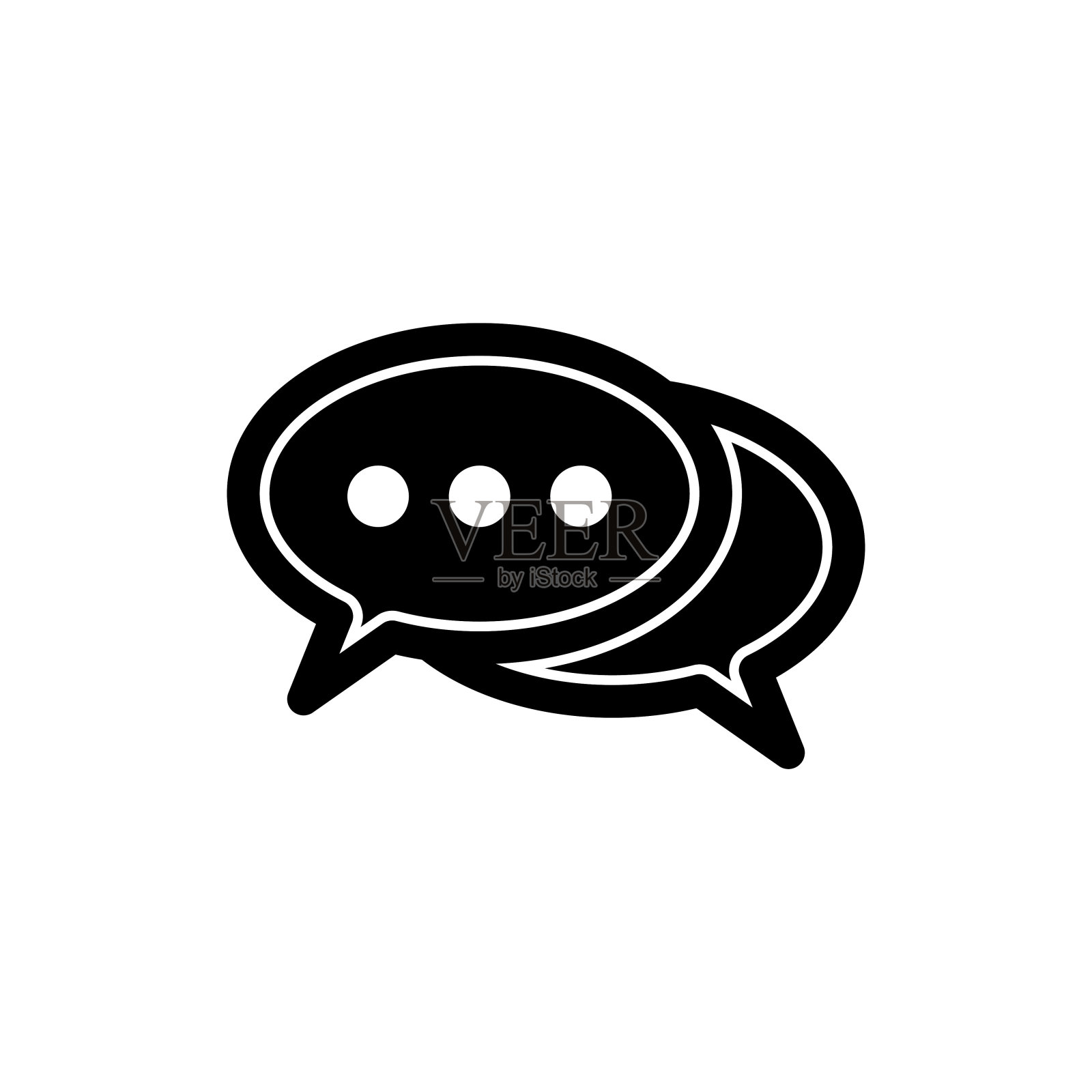 气泡语音图标矢量标志插画图片素材