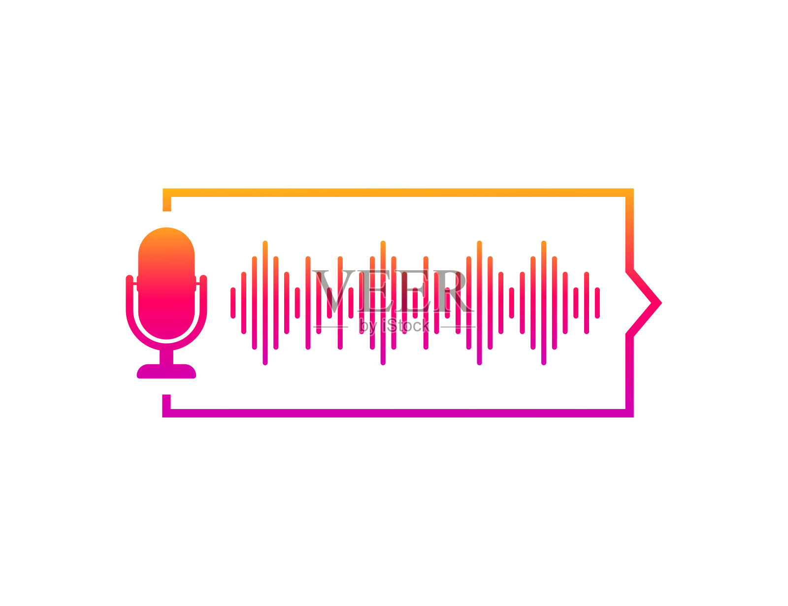 播客。徽章，图标邮票标志矢量插图插画图片素材