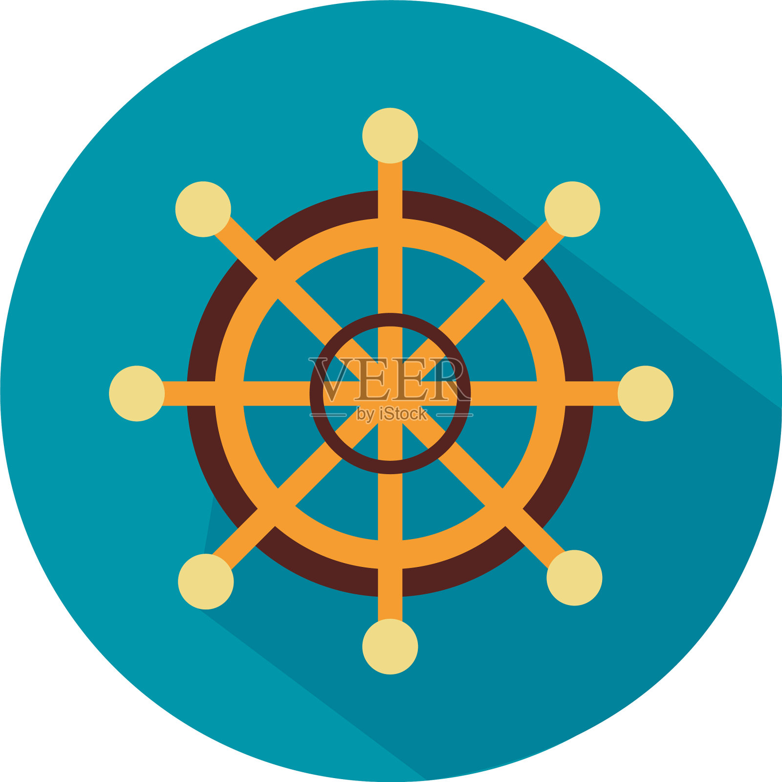 舵手船块风格图标设计元素图片