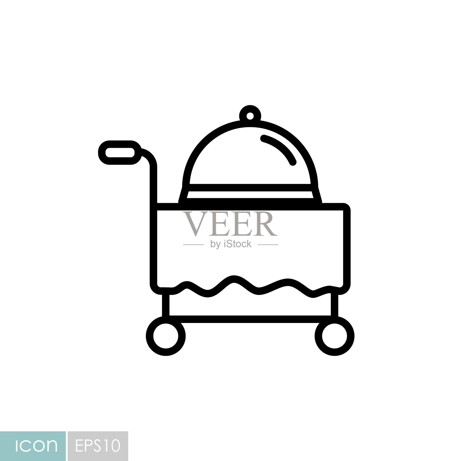 酒店客房服务矢量图标插画图片素材