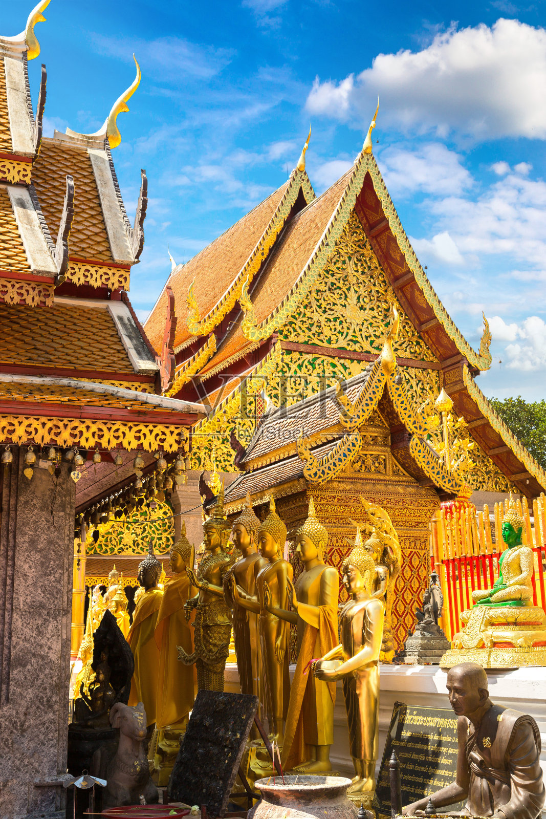 清迈的素贴寺照片摄影图片