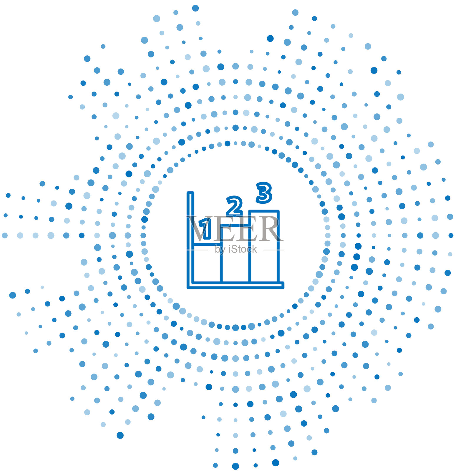 蓝线图进度表图插画图片素材