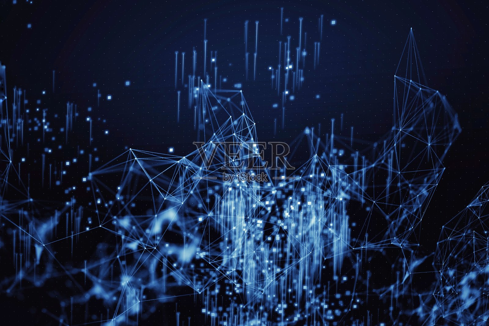 蓝色光的3D插图照片摄影图片