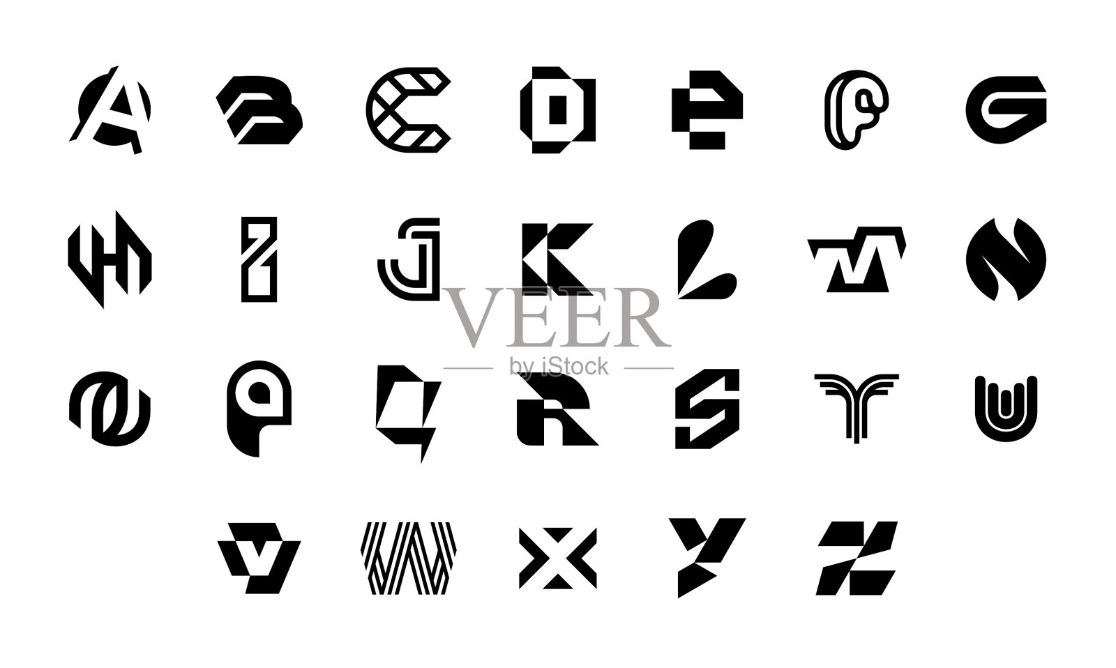 托收信a到z标志插画图片素材