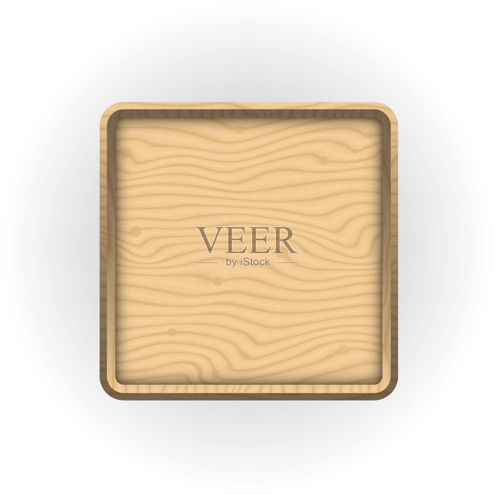 木质贴纸或标签与3d框架木制插画图片素材