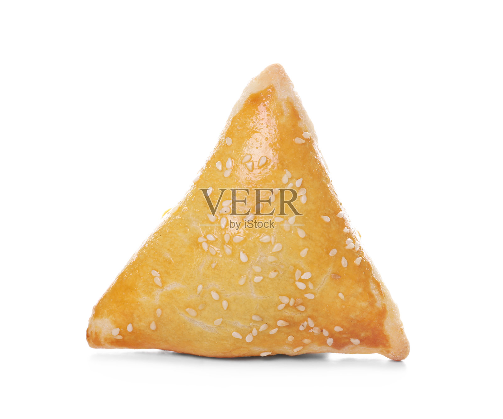 美味的samsa孤立在白色的背景照片摄影图片
