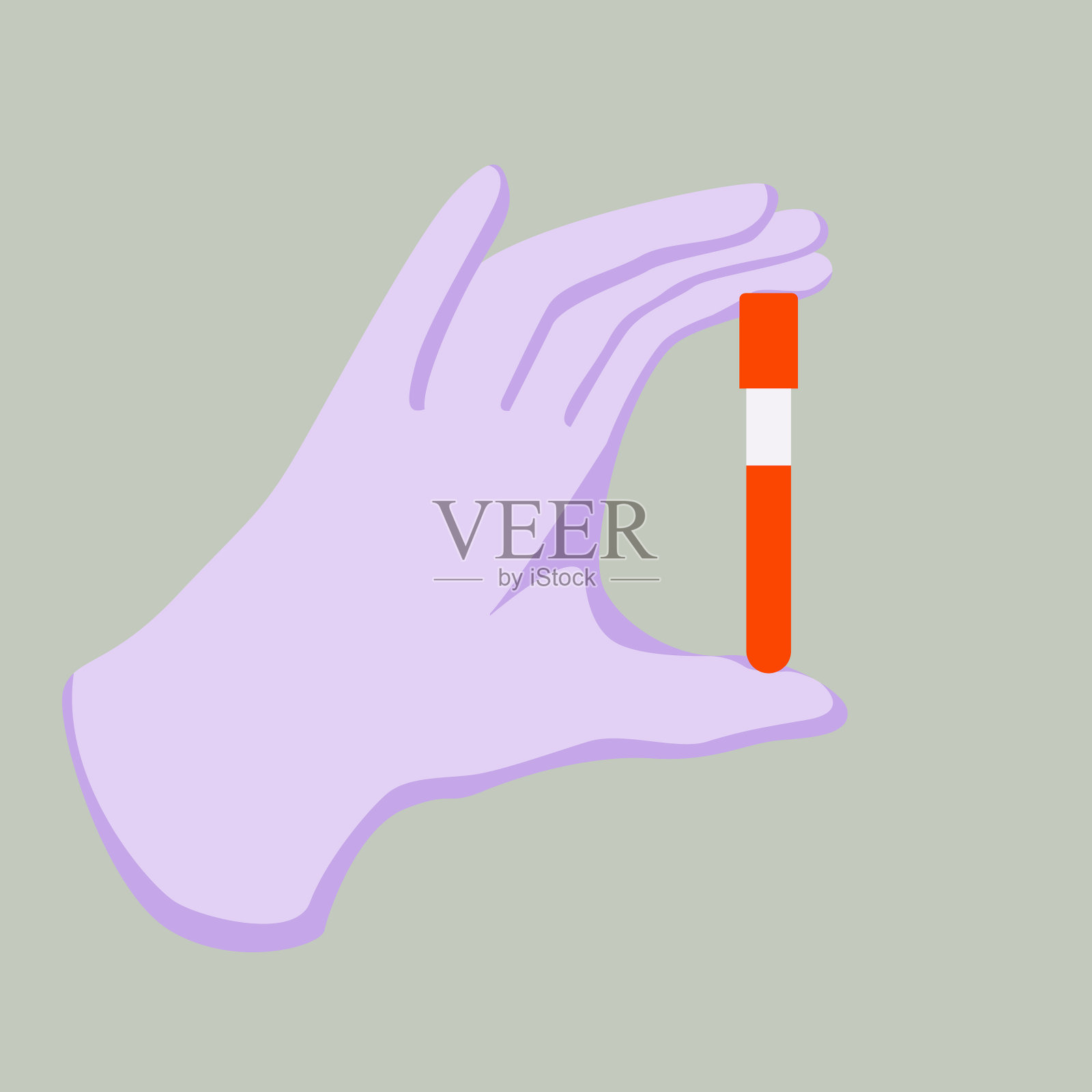 验血手用医用试管插画图片素材