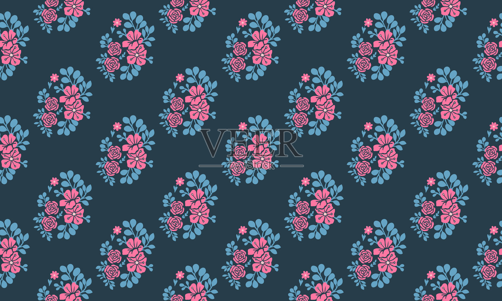 美丽的粉色玫瑰送给你快乐的情人插画图片素材