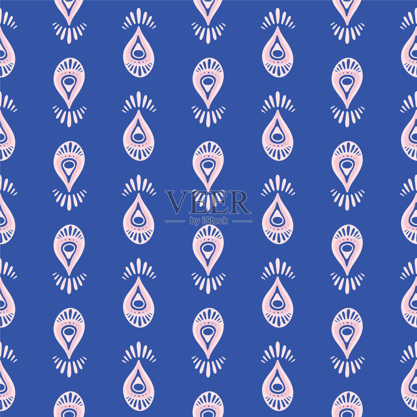 抽象的孔雀羽毛图案背景插画图片素材