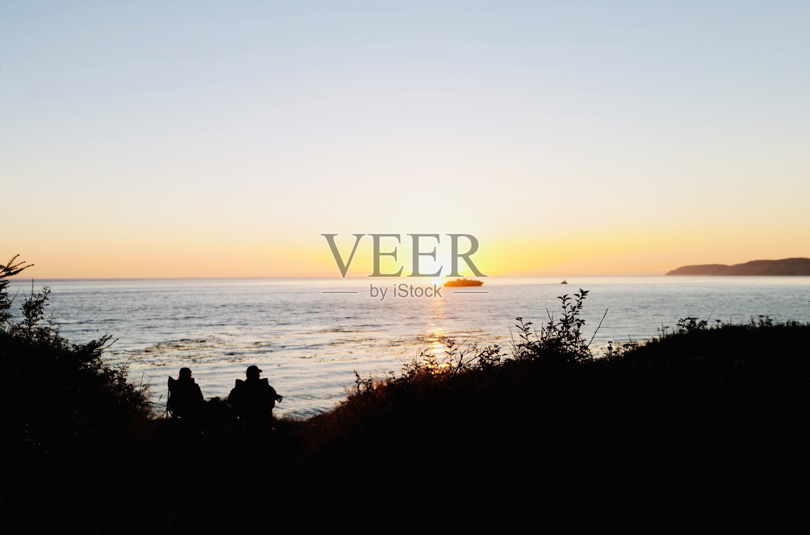 凯西堡美丽的日落照片摄影图片