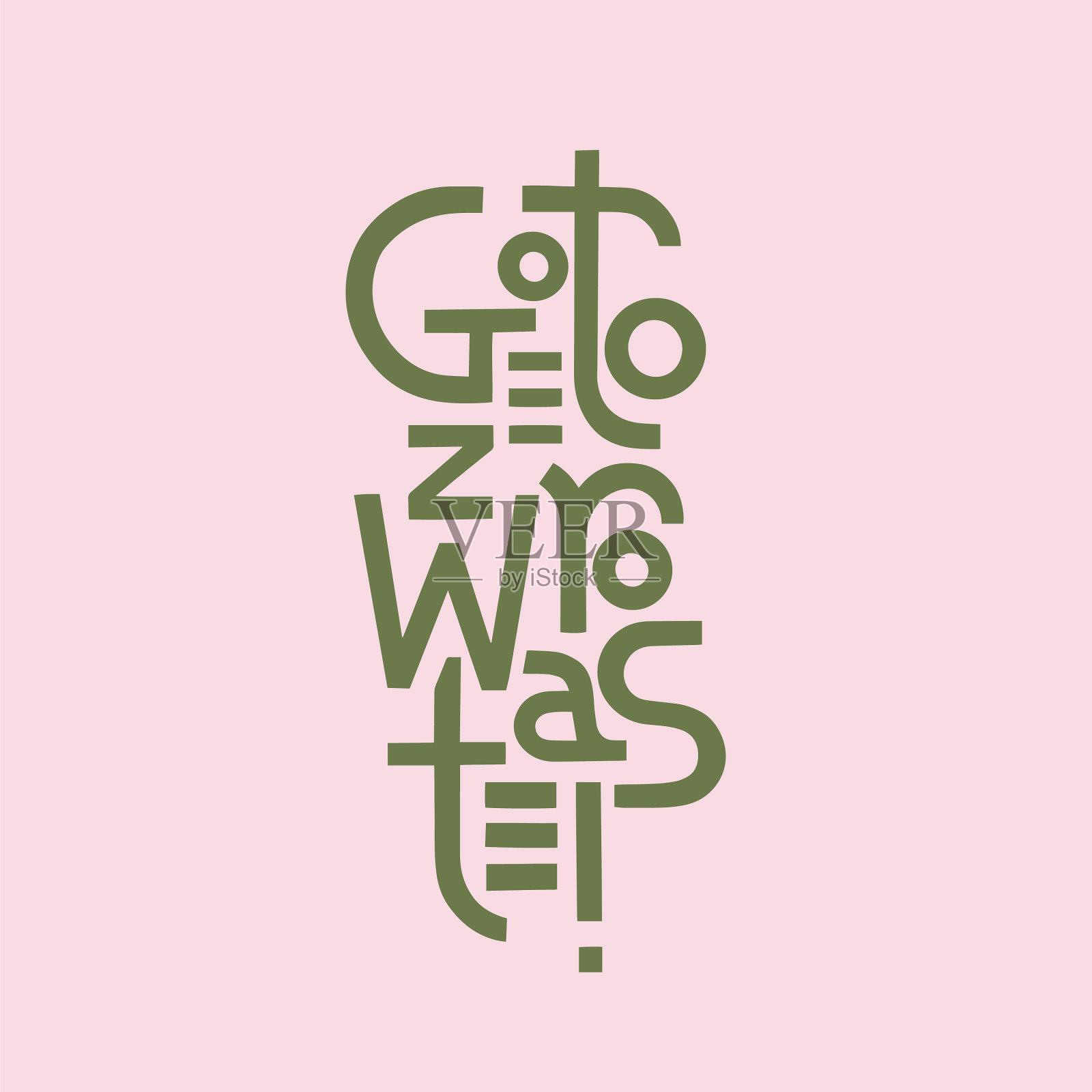 去零浪费生态风格的字体设计元素图片