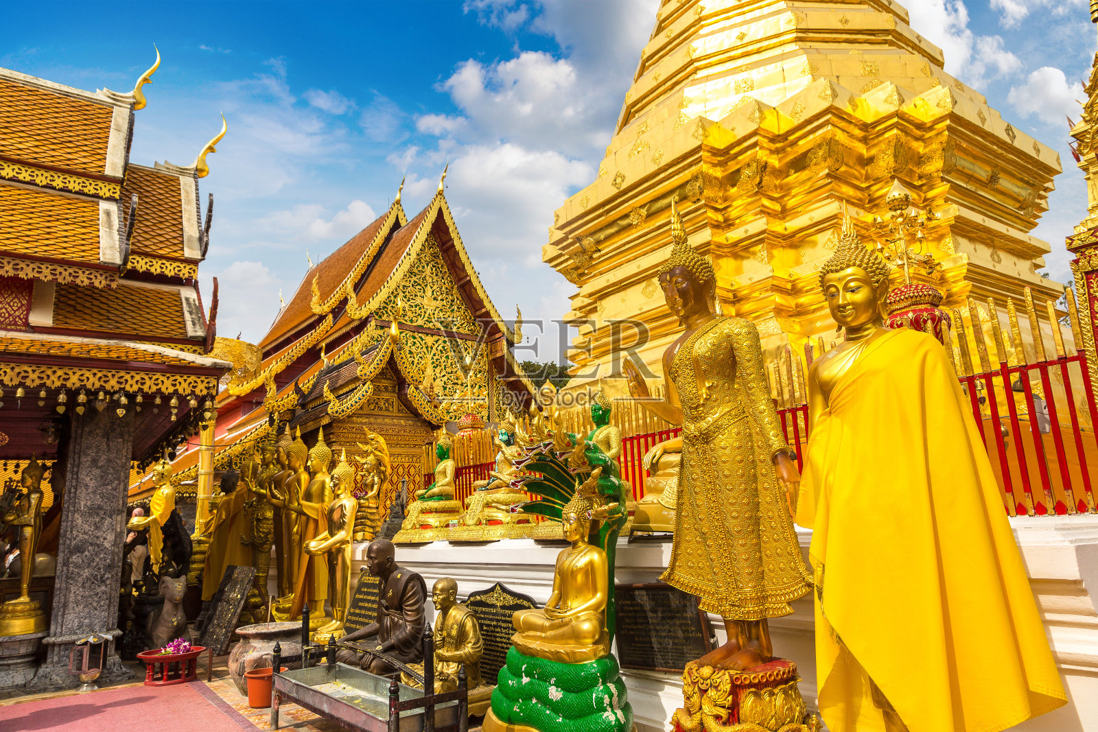 清迈的素贴寺照片摄影图片