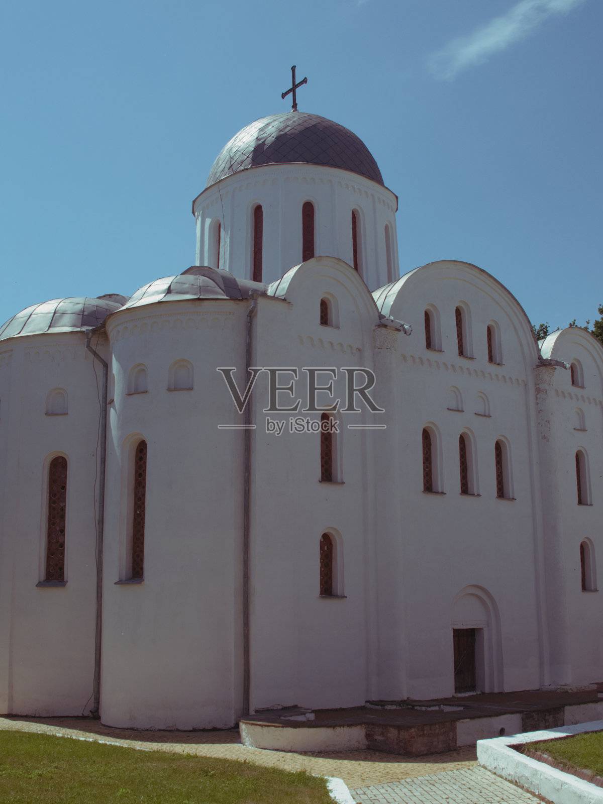 鲍里斯和格莱布大教堂或鲍里斯格莱布斯基大教堂。前蒙古时期著名的建筑纪念碑。Chernihiv城市。照片摄影图片