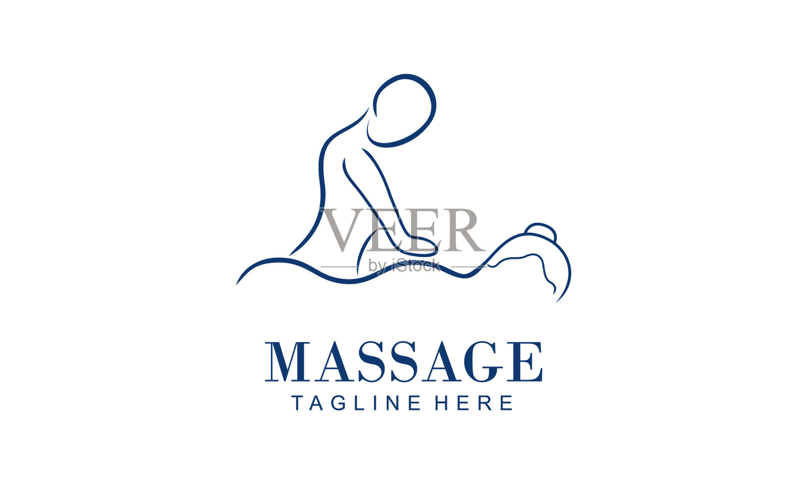 身体按摩标志插画图片素材