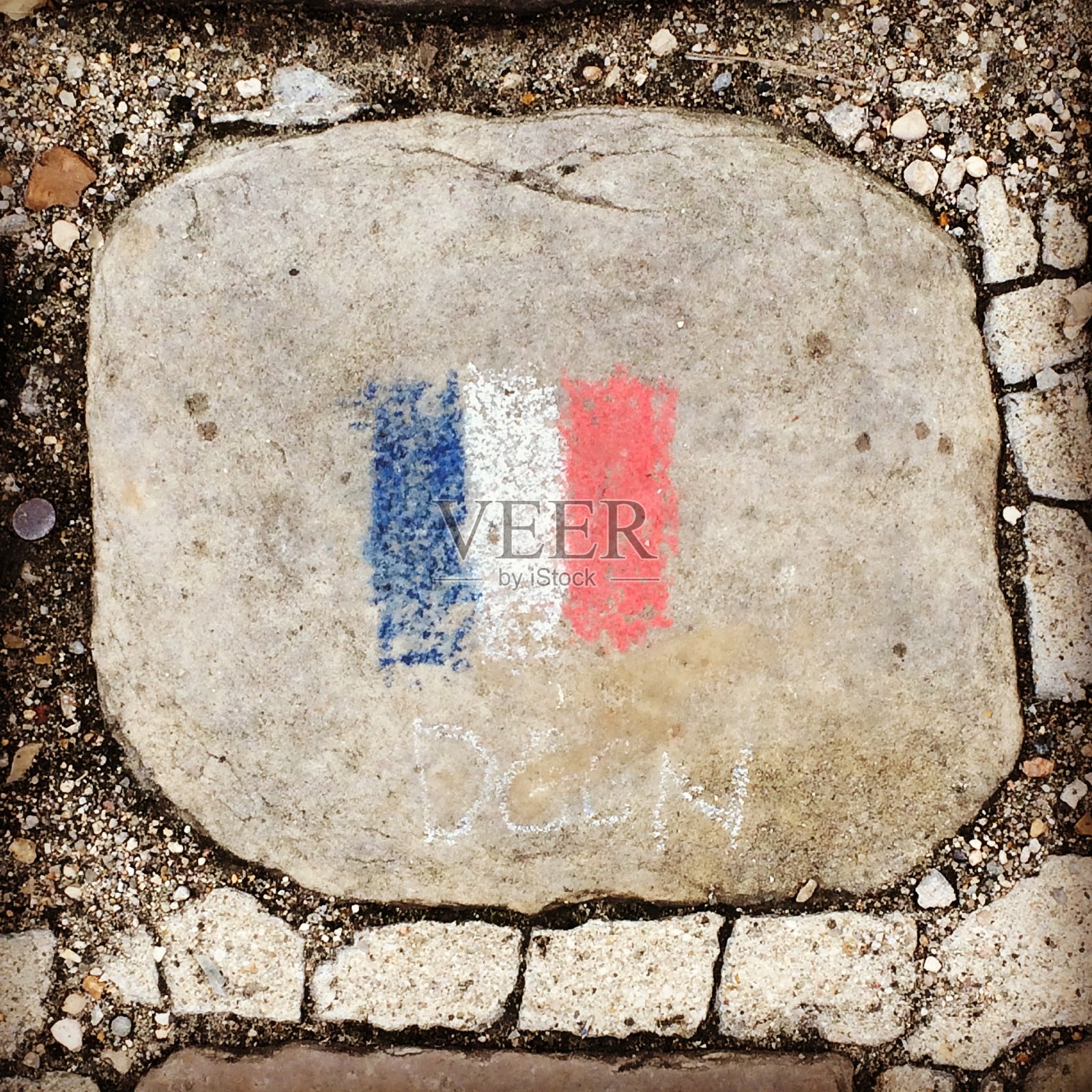 粉笔法国国旗照片摄影图片