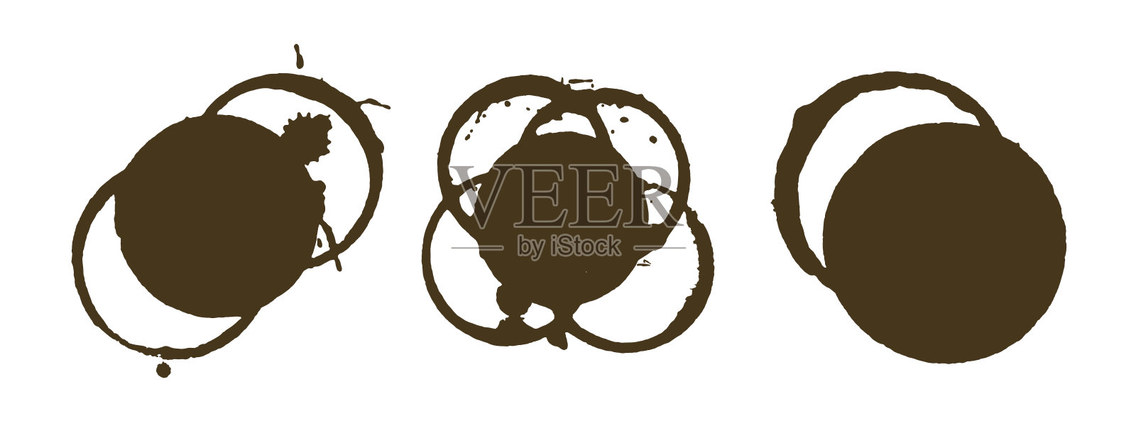 咖啡或茶的黑点。插画图片素材