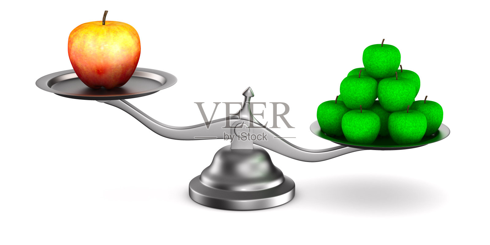 苹果在鳞片。孤立的3 d演示照片摄影图片