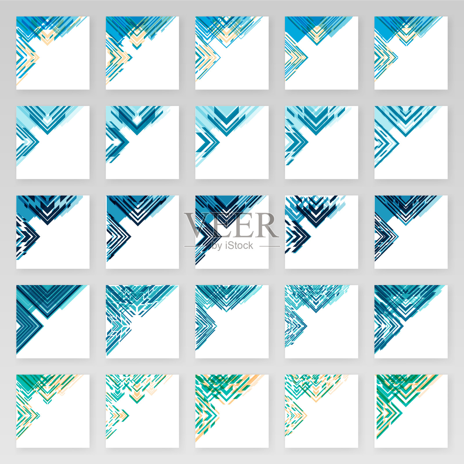 角落装饰包的名片与现代插画图片素材