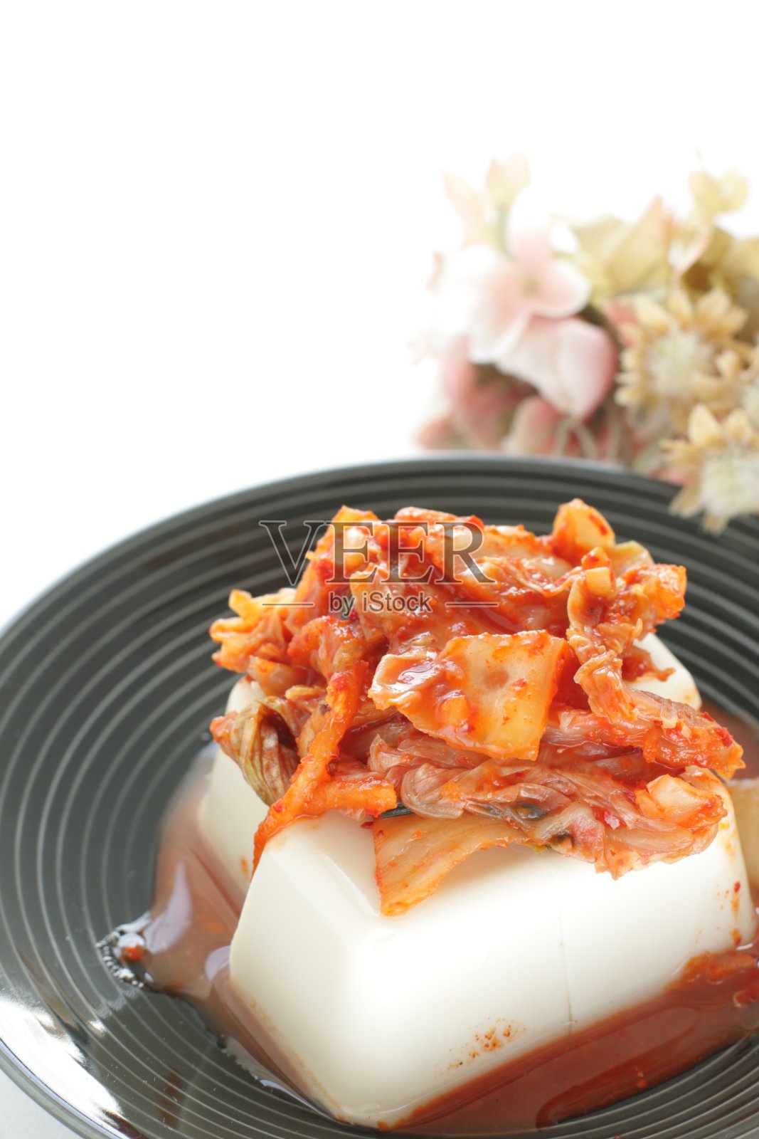 韩国食物，泡菜和豆腐照片摄影图片