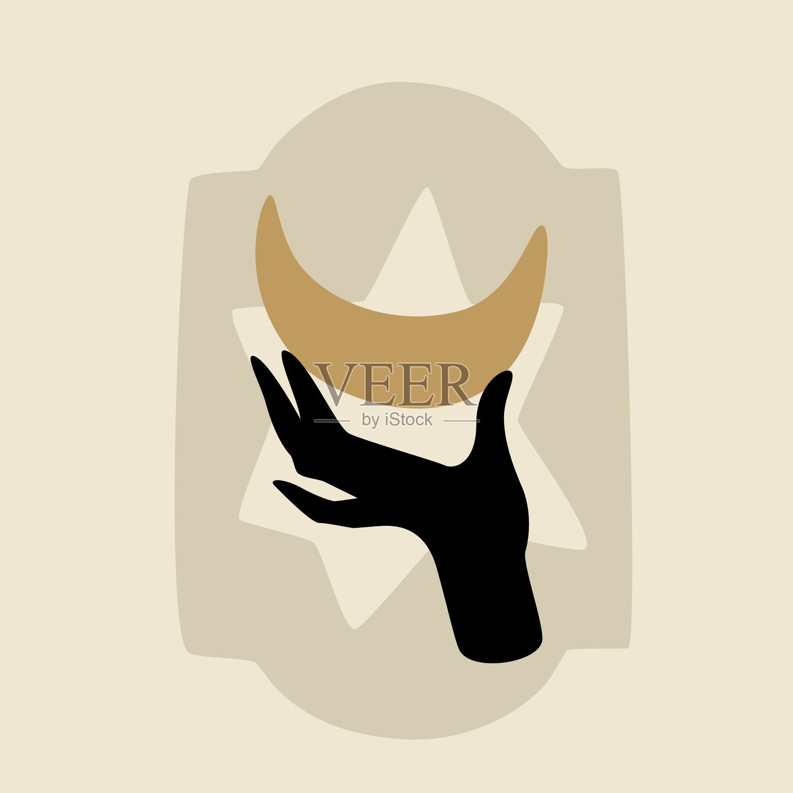 黑手半月插画图片素材